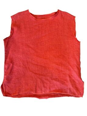 HEYDARI women’s XL LagenLook Art Wear Linen Boxy Top